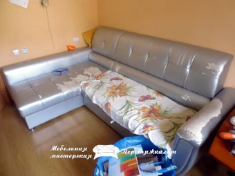 Фото кухонного уголка до перетяжки